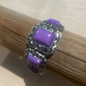 Elegant Purple and Silver Women's Bracelet